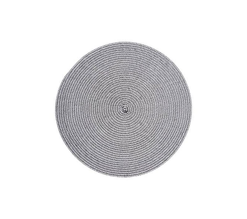 Set De Table Rond "tressé" 38cm Noir et Blanc