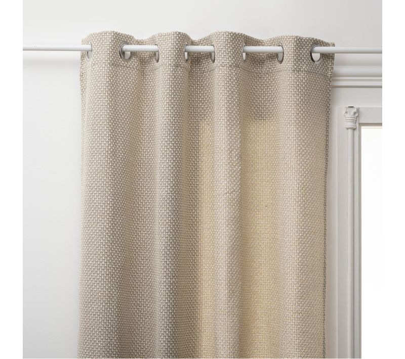 Rideau En Maille Wild 8 Oeillets 140x260 - Gris Souris