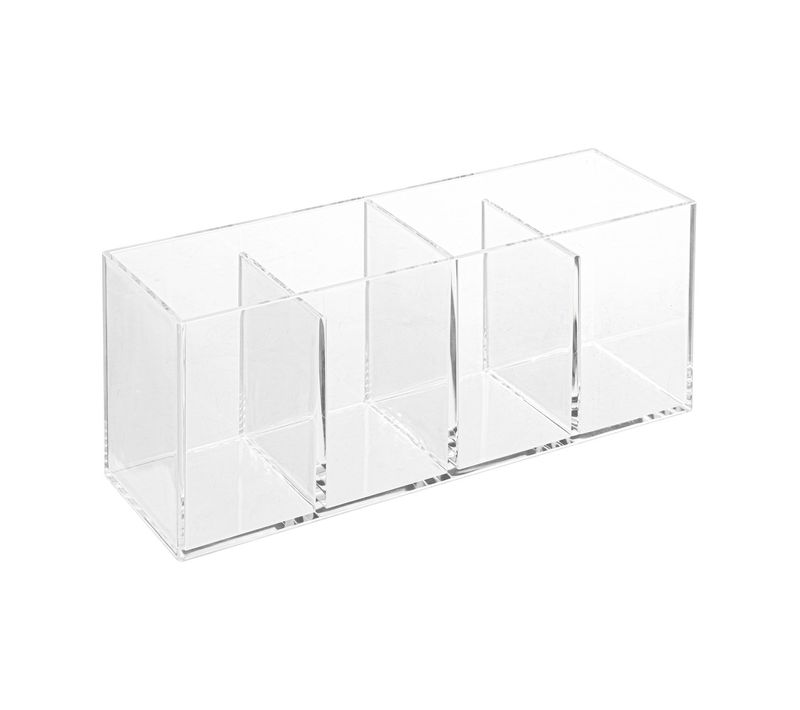 Organiseur Transparent Rangement Maquillage 4 Compartiments