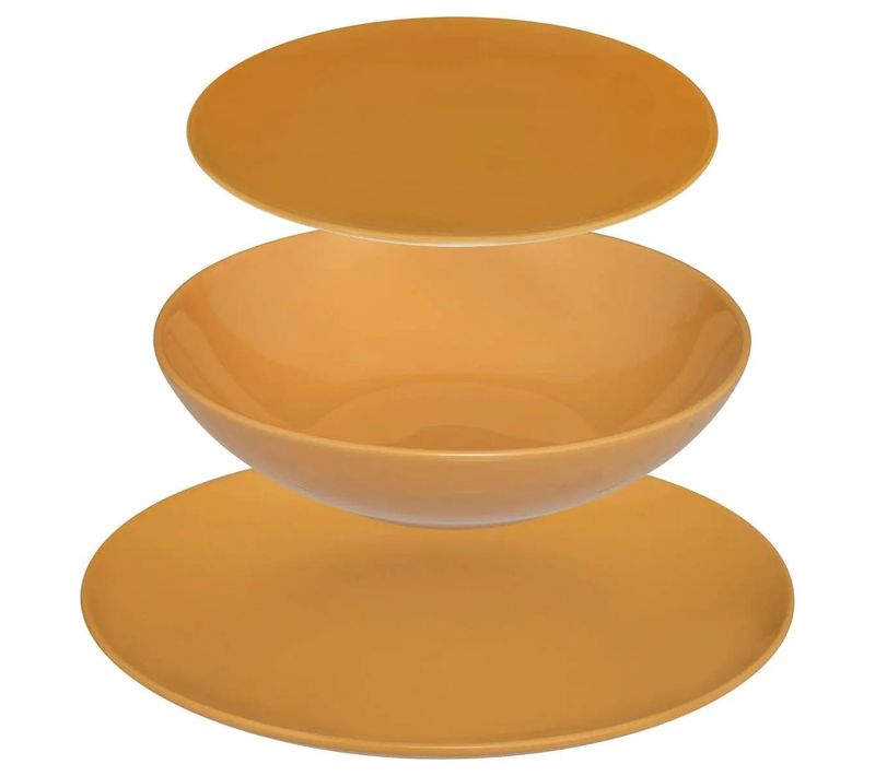 Service De Table 18 Pièces "colorama" 26cm Jaune