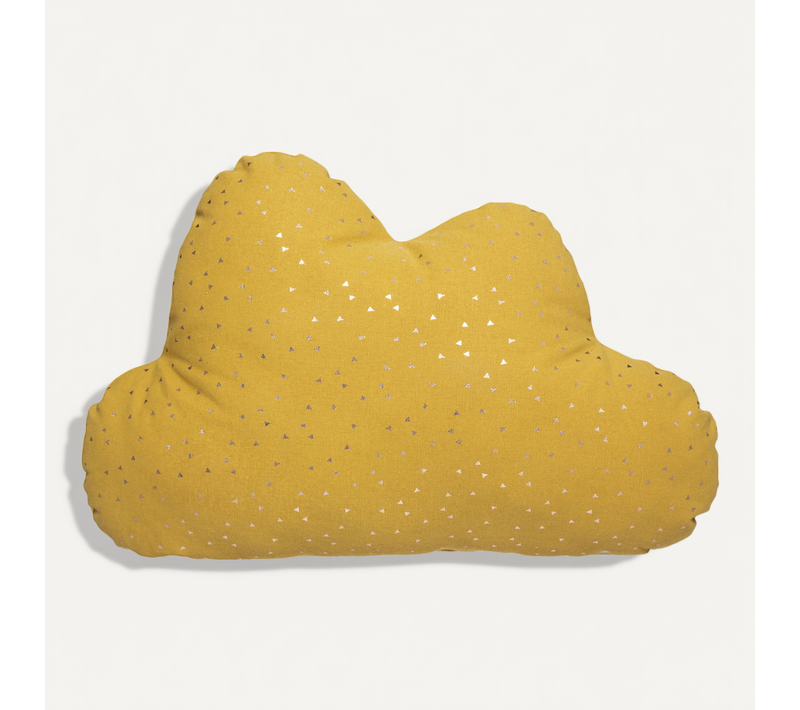 Coussin Décoratif Nuage Berlingot Ocre 45 X 28 Cm