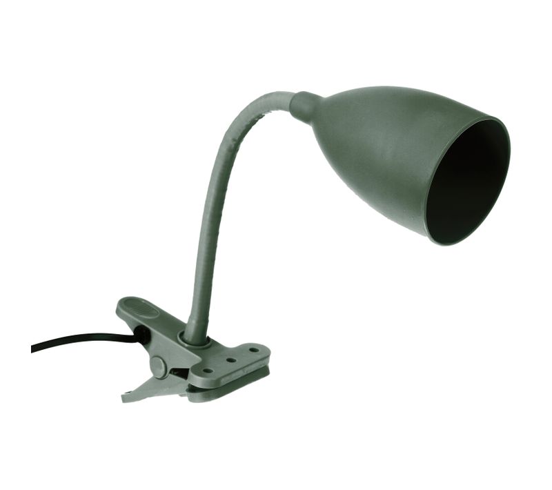Lampe Pince En Silicone Et Métal Vert Jade