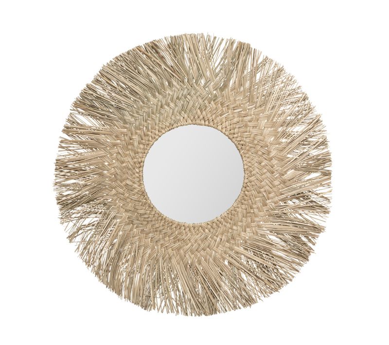 Grand Miroir Mural En Roseau D 80 Cm