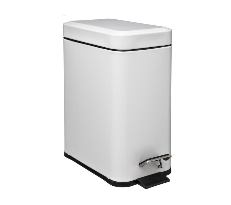Poubelle De Salle De Bain à Pédale En Métal Blanc Soft Close 5 L