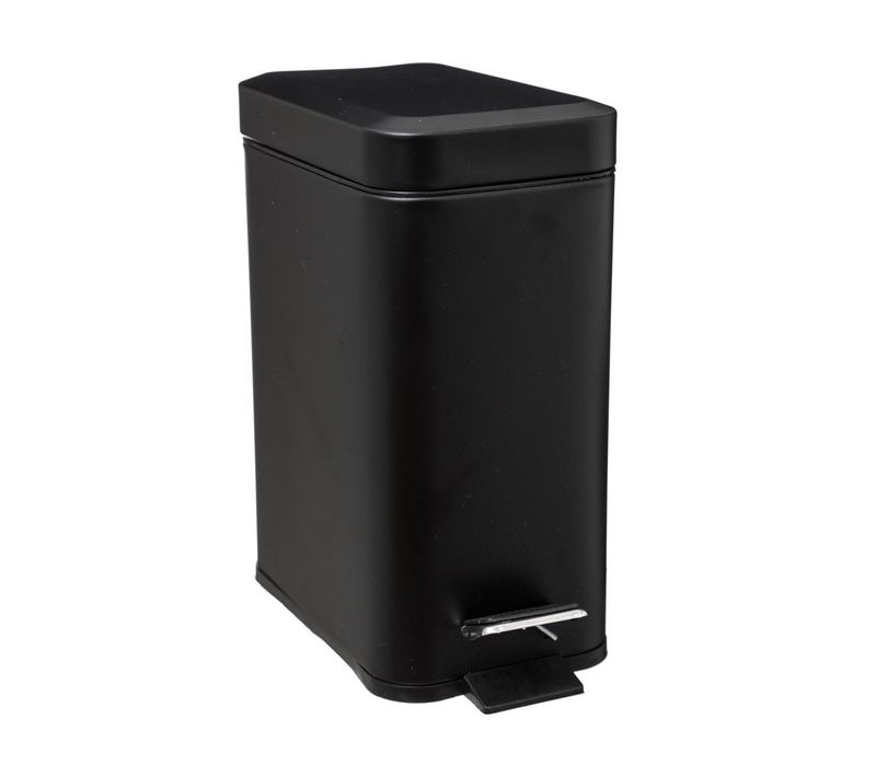 Poubelle De Salle De Bain à Pédale En Métal Noir Soft Close 5 L