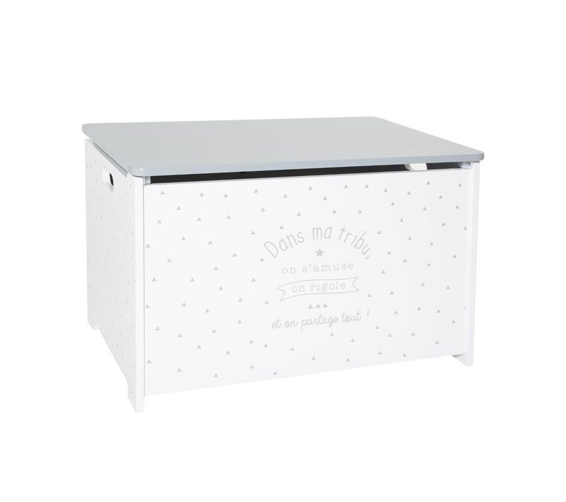 Coffre De Rangement En Bois Coffre à Jouets Gris