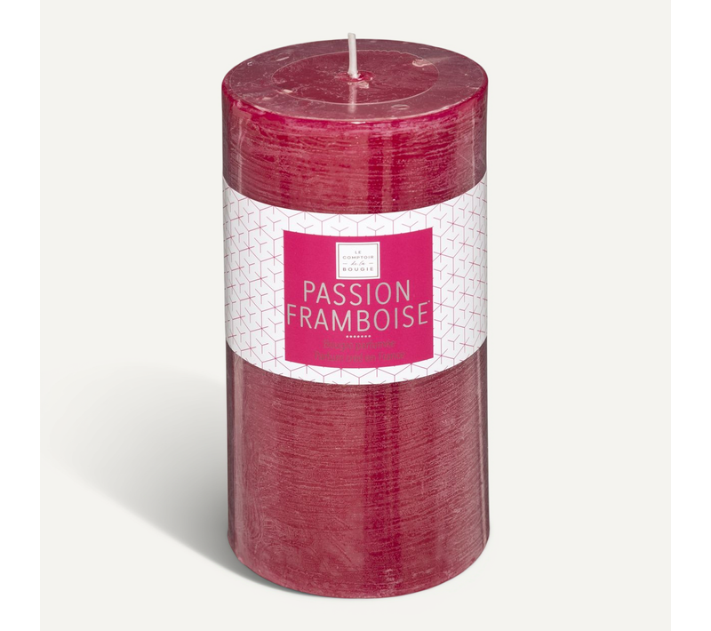 Bougie Parfumée Passion Framboise H 14 Cm