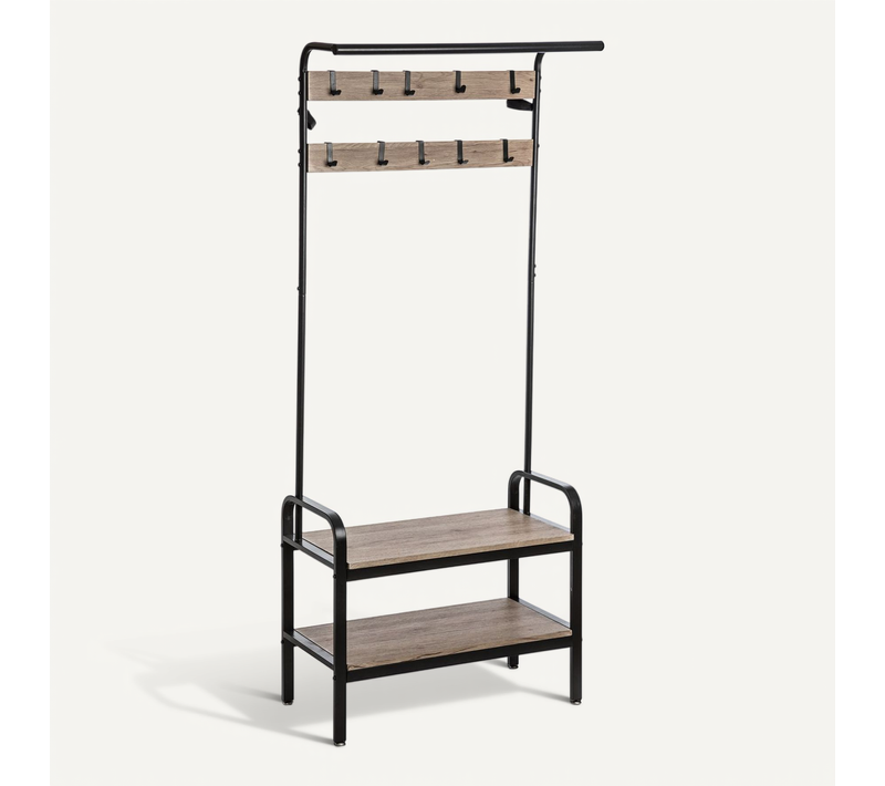 Meuble D'entrée Vestiaire "jano" 170cm Naturel