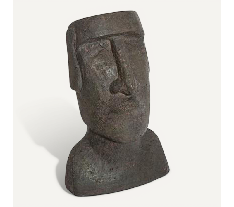 Statuette En Résine "île De Pâques" 26cm Marron
