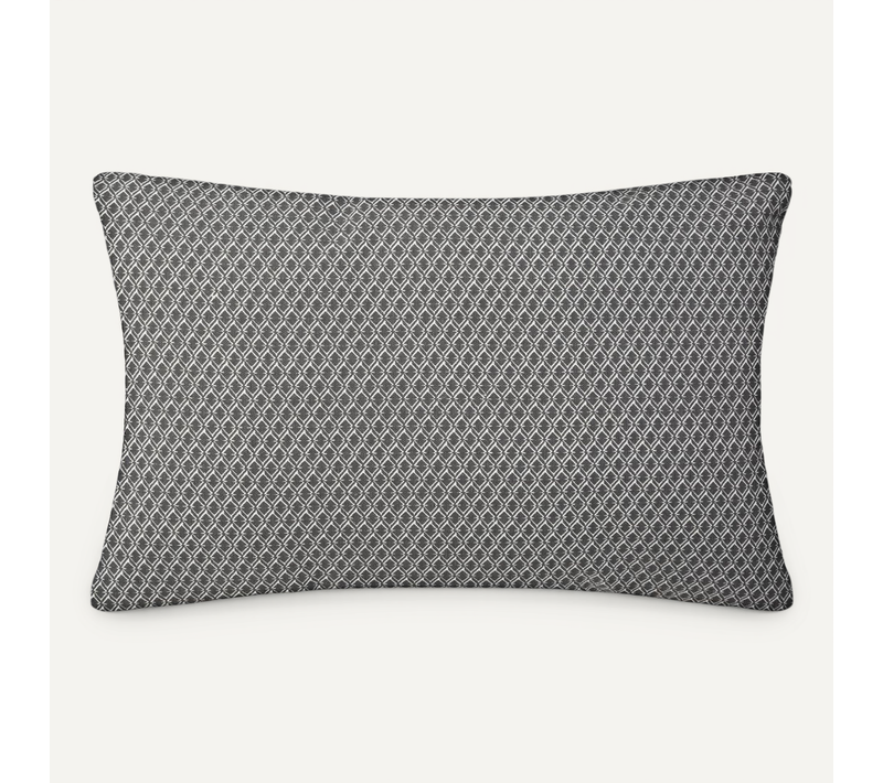 Coussin Décoratif Déhoussable En Coton Gris Otto 30 X 50 Cm