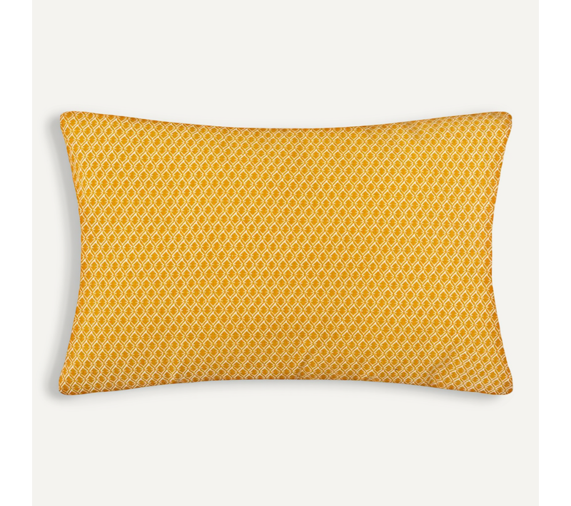 Coussin Décoratif Déhoussable En Coton Ocre Otto 30 X 50 Cm