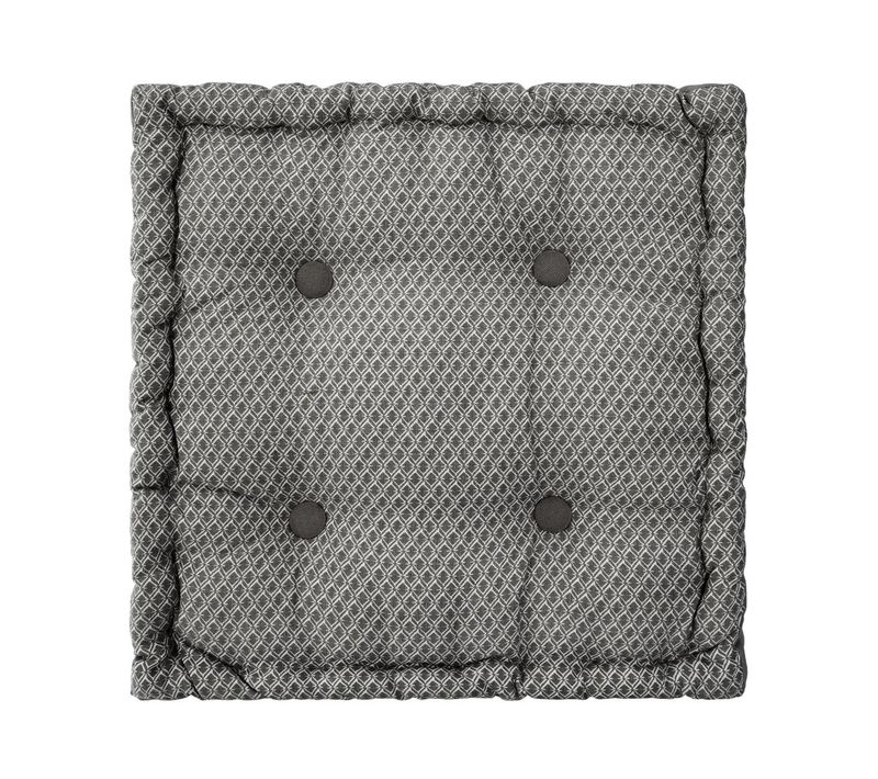 Coussin De Sol En Coton Gris Motif Otto  40 X 40 Cm
