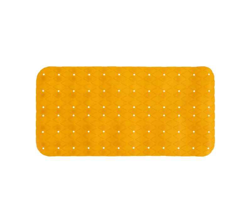 Tapis Fond De Baignoire Anti-dérapant Jaune Moutarde 70 X 35 Cm