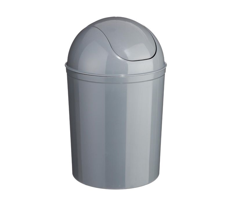 Poubelle De Salle De Bain 7l Avec Couvercle à Bascule - Gris