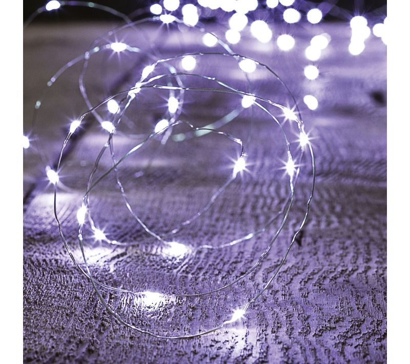 Guirlande Lumineuse Extérieur 30 M 300 Microled Blanc Froid  8 Jeux De Lumière