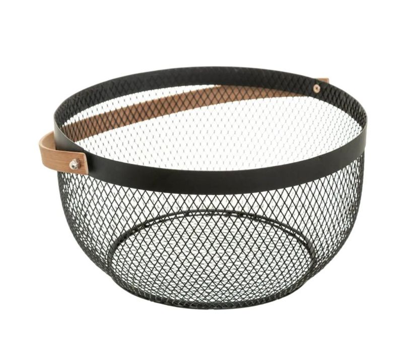 Corbeille à Fruits Poignée "rétro" 26cm Noir