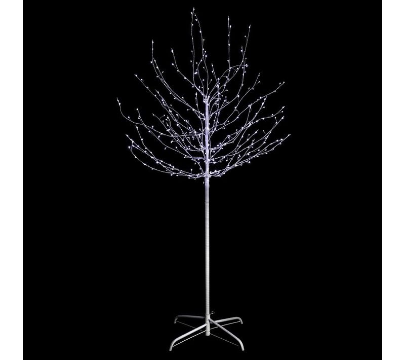 Arbre Cooper Blanc Froid Lumineux Sur Pied 400 LEDs