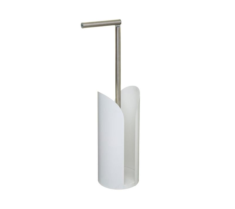 Dérouleur De Papier Wc Avec Réserve Blanc