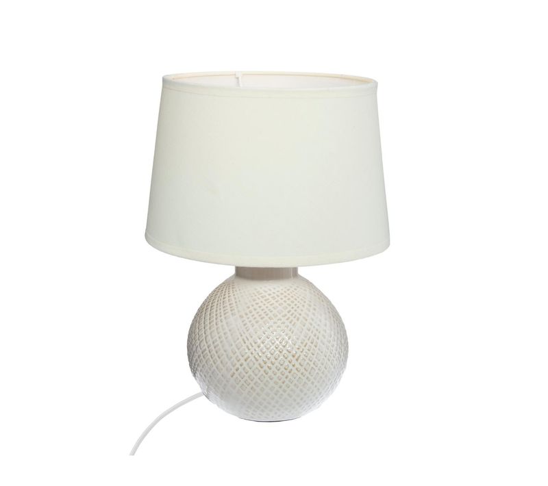 Lampe à Poser Pied Boule En Céramique H 28.5 Cm