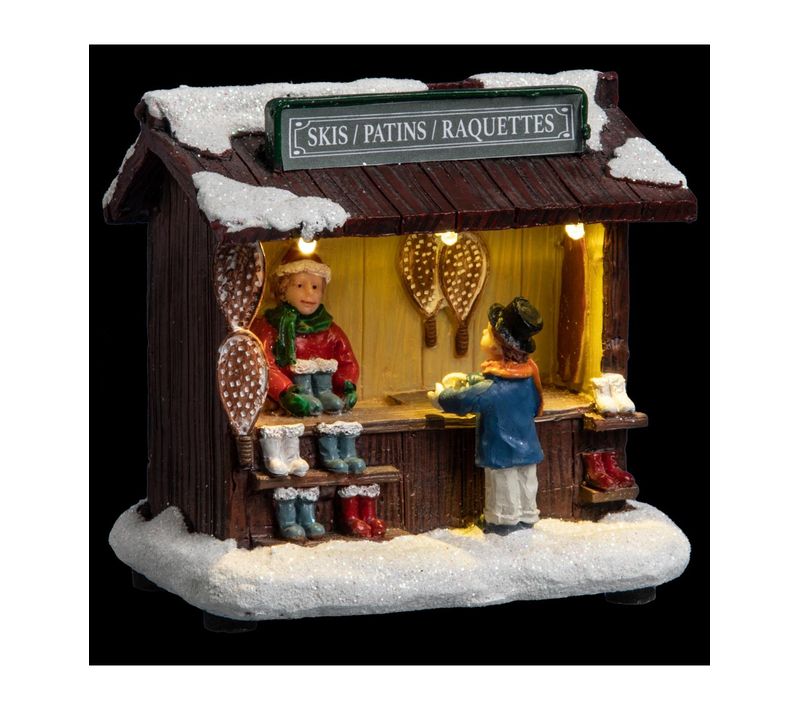 Village De Noël Lumineux Stand De Marché