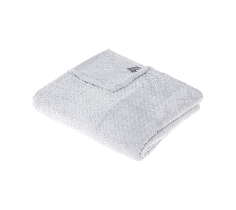 Plaid En Flanelle Motif Tresse 125 X 150 Cm