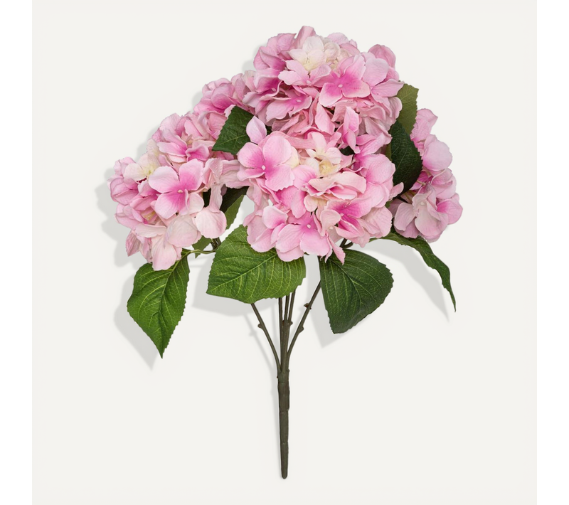 Bouquet D'hortensias Artificiels D. 25 X H. 42 Cm