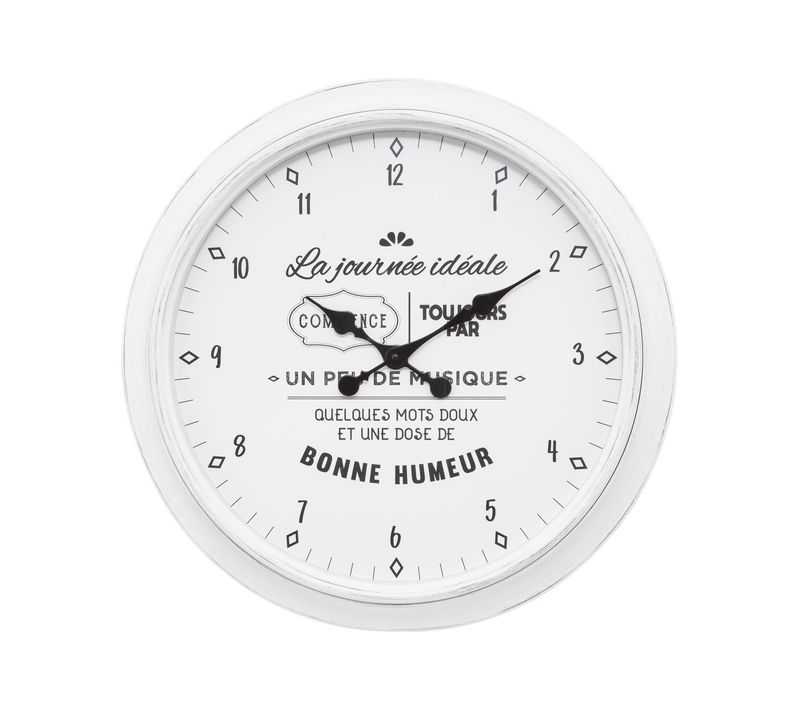 Pendule Murale Aspect Rétro Avec Citations D 60 Cm