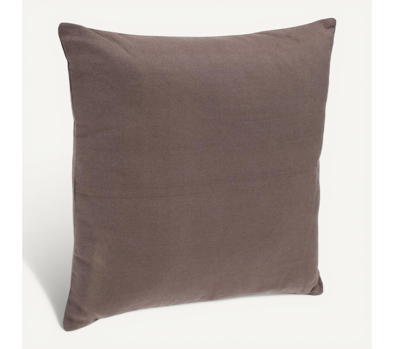 Coussin Déhoussable En Coton Taupe 38 X 38 Cm