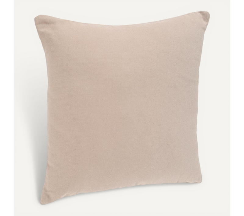 Coussin Déhoussable En Coton Beige Lin 38 X 38 Cm