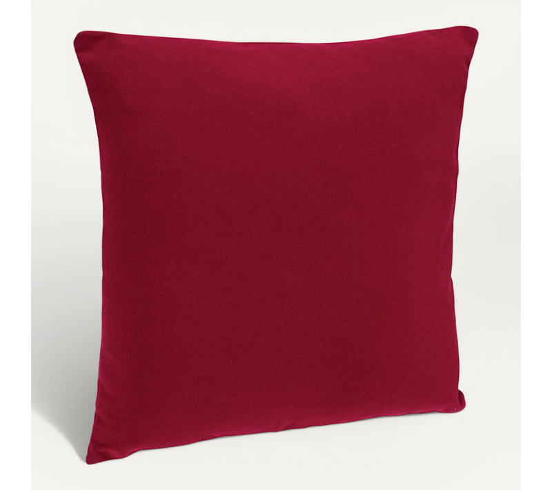 Coussin Déhoussable En Coton Rouge 38 X 38 Cm
