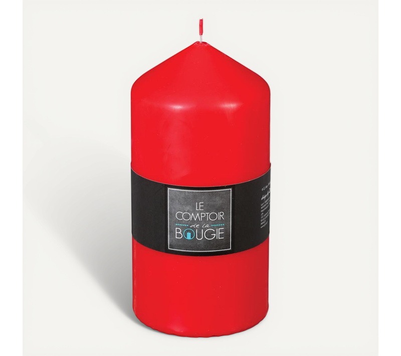 Bougie Ronde Rouge H.14