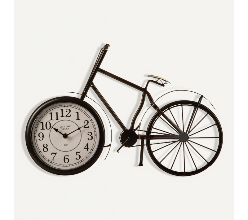 Horloge à Poser Vélo En Métal Noir L 50 Cm