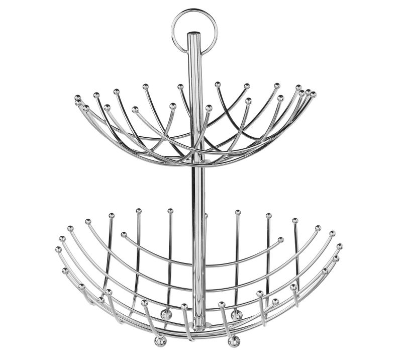 Corbeille à Fruits 2 Etages Chrome