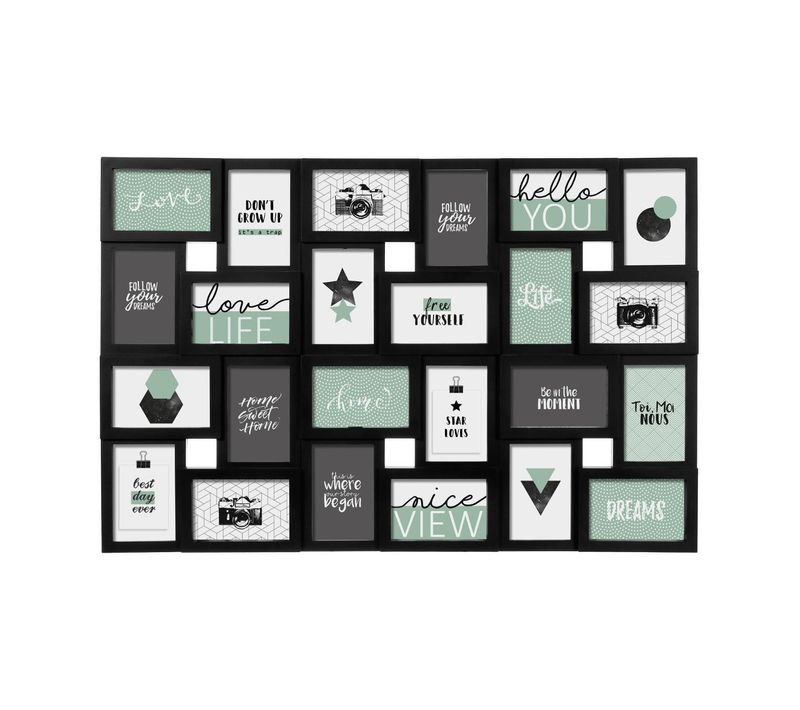 Cadre Pêle-mêle Multivues 24 Photos 86 X 57 Cm