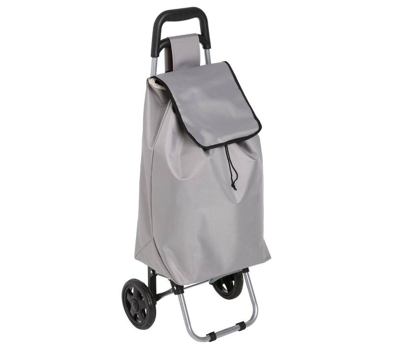 Chariot De Courses 2 Roues Gris