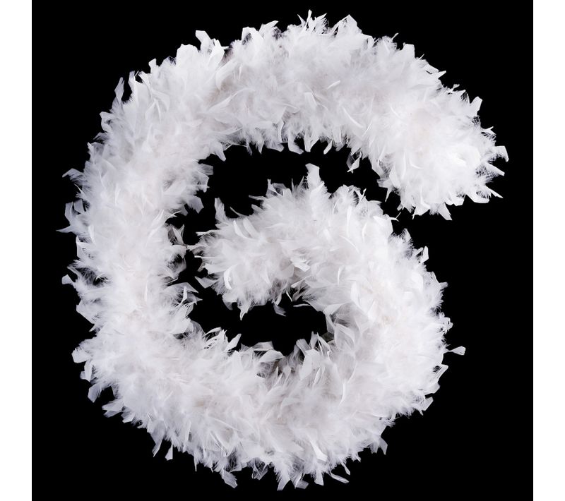 Guirlande De Noël Boa Plume - 1,80 M - Blanc