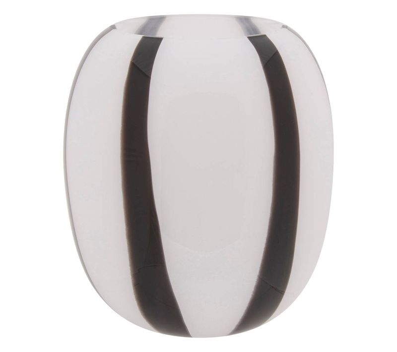 Vase Piero Noir Et Blanc H20cm