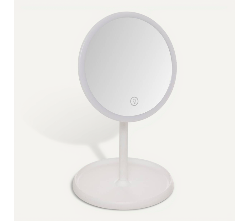 Miroir Lumineux L19cm Blanc