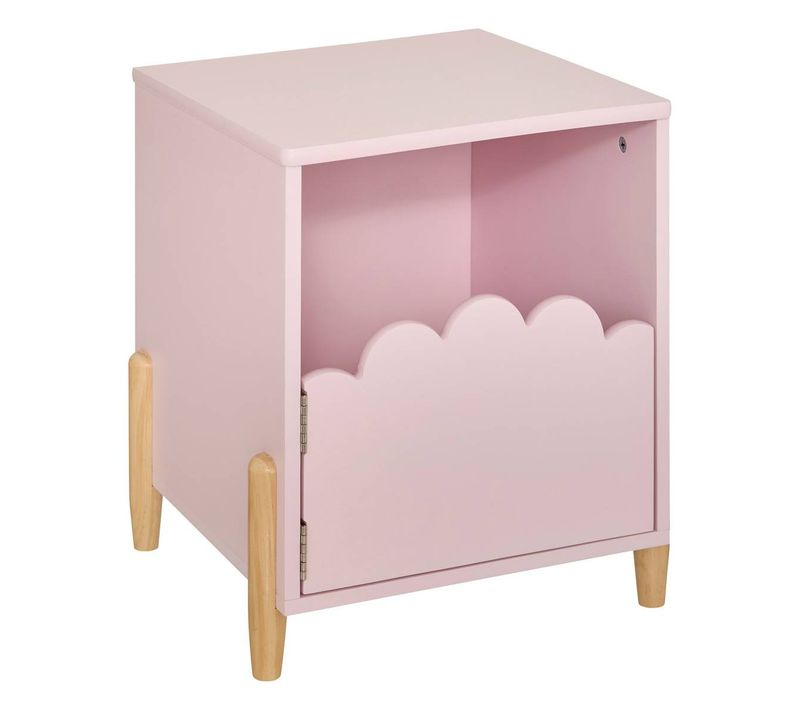 Table De Chevet Enfant Douceur Rose 35,5x40cm