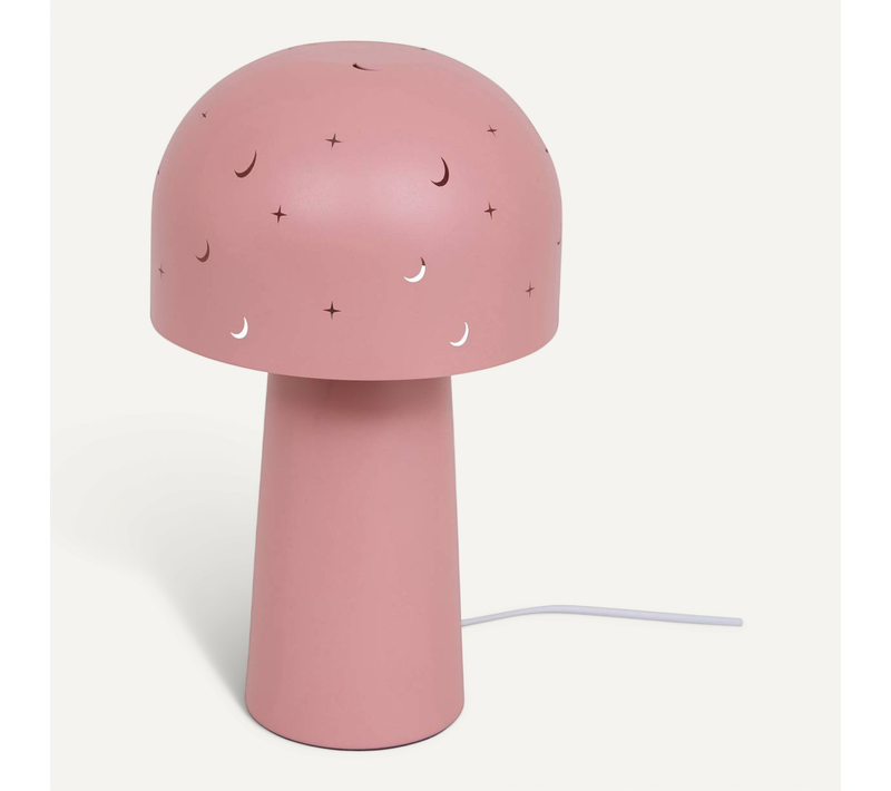 Lampe Droite Champignon Starry H.27cm Rose