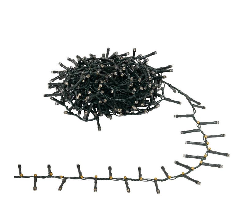 Guirlande Cluster Lumineuse Extérieure Solaire 400 LED Blanc Chaud L.8m