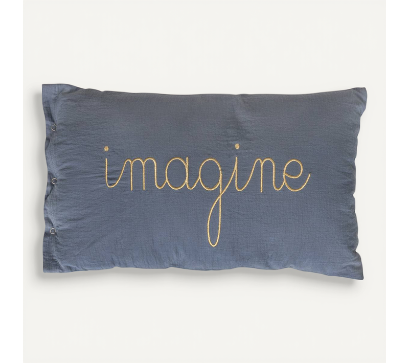 Coussin Lili Bleu Gris 50x30cm