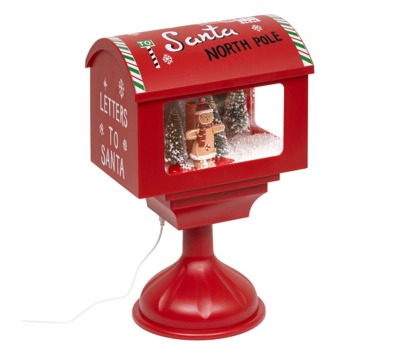 Décoration De Noël Boîte Aux Lettes Lumineuse 4 LED Rouge