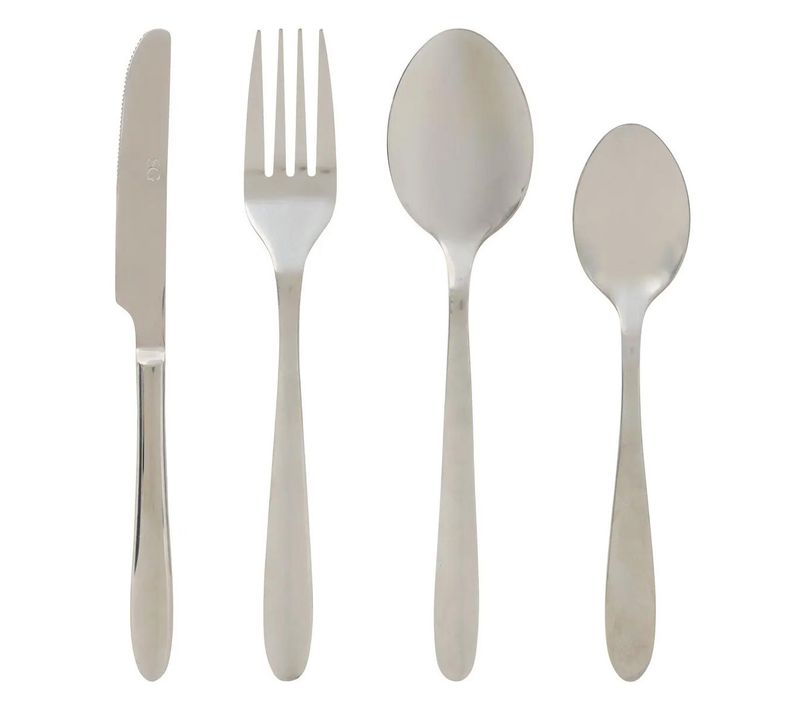 Ménagère 24 Pièces En Inox "nevis" 23cm Argent