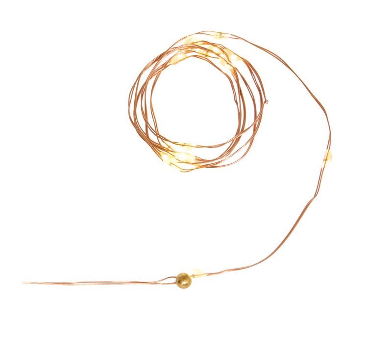 Guirlande Lumineuse Intérieur 20 LED Blanc Chaud Sur 1 Mètre