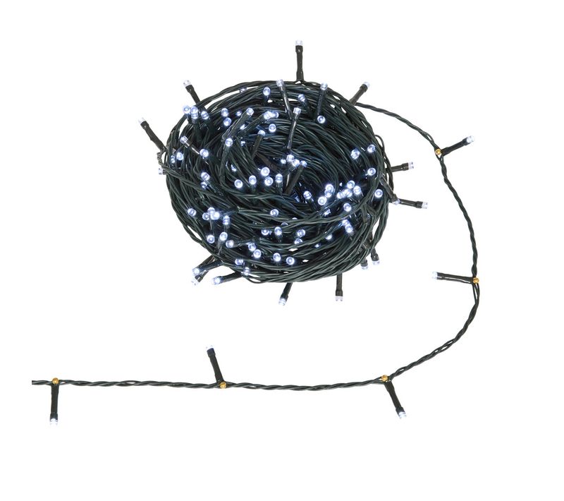 Guirlande Lumineuse Solaire 200 LED Blanc Froid 20 Mètres Et 8 Jeux De Lumière