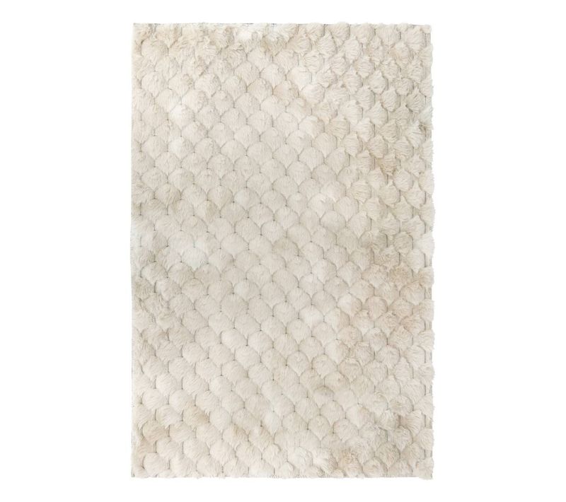 Tapis Effet Laine Adriel Beige 90x60cm
