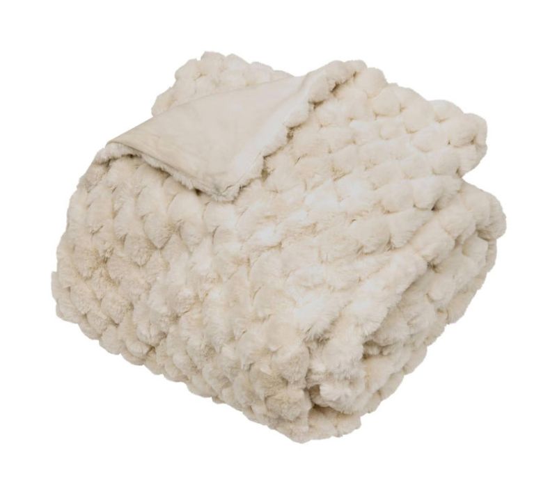 Plaid XL Imitation Fourrure "adriel" 180x230cm Beige