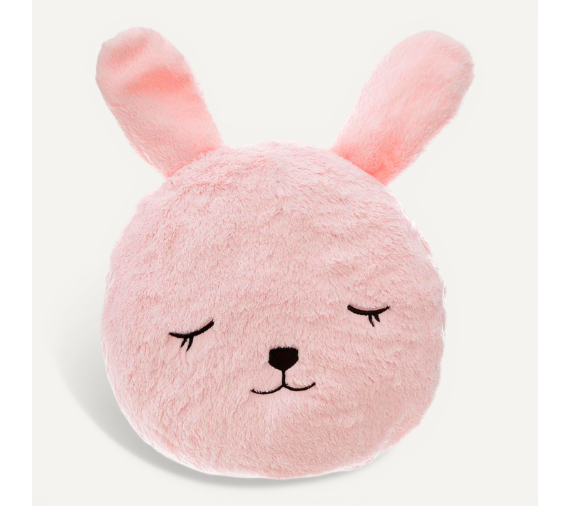 Coussin Décoratif Lapin En Fourrure Rose D 27 Cm