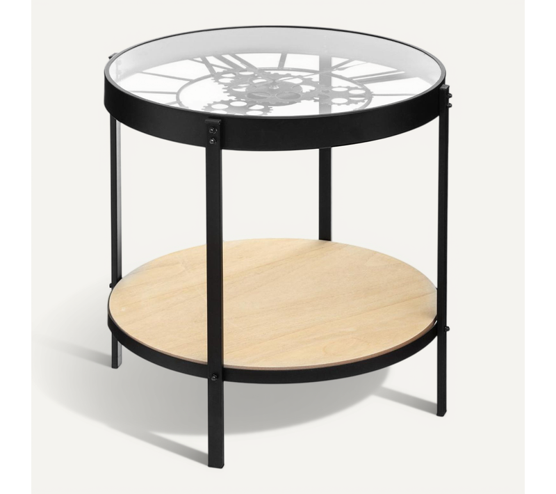 Table à Café Avec Pendule Mécanique Hauteur 49 Cm